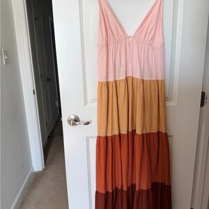 Anthropologie The Raya Colorblock Maxi Dress